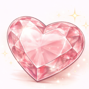 CRYSTAL PINK HEART